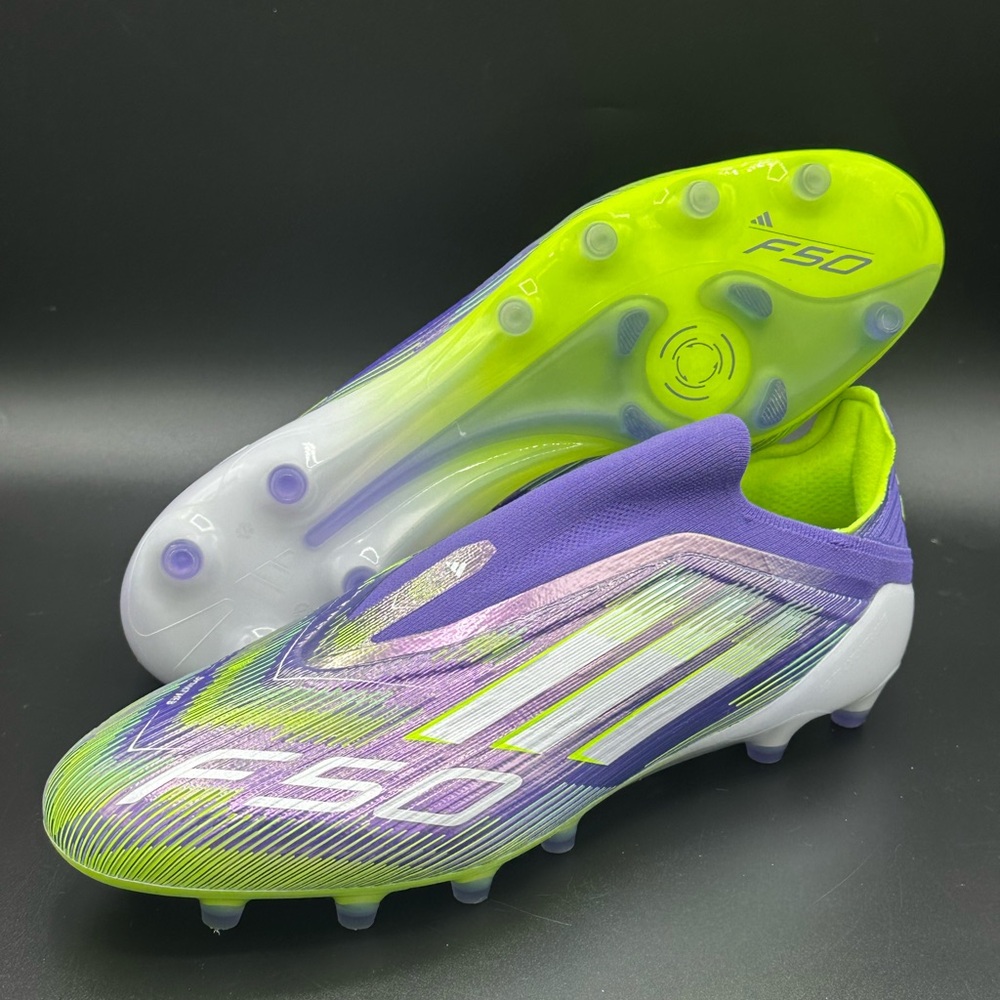 Adidas F50 Elite LL AG Soccer Cleats Purple Green JR5364 Men’s Sz 11.5